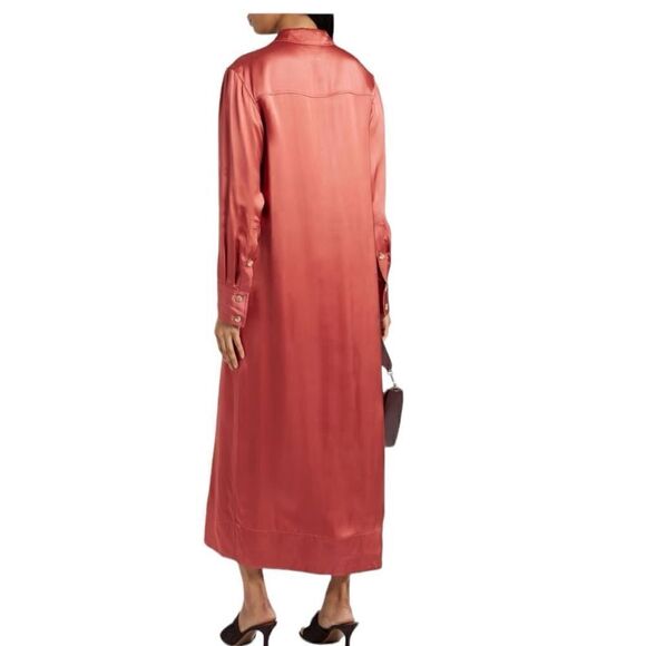 Loulou Studio Long Satin Shirtdress Size XS - Picture 2 of 12